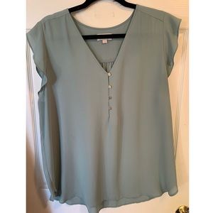 LOFT Outlet Flutter Sleeve Blouse